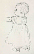Greenaway Kate 1846 1901 Kate Greenaway 1905 Pencil study from life A4 Photo Print