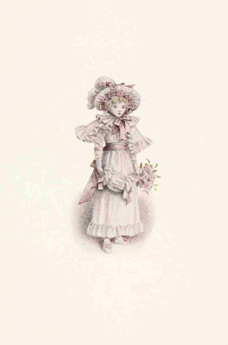 Greenaway Kate 1846 1901 Kate Greenaway 1905 Pink ribbons A4 Photo Print