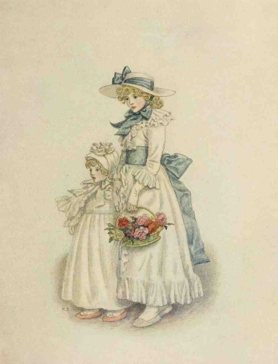 Greenaway Kate 1846 1901 Kate Greenaway 1905 Sisters A4 Photo Print