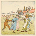 Greenaway Kate 1846 1901 Kate Greenaways Birthday Book 1880 Children playing A4 Photo Print