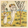 Greenaway Kate 1846 1901 Kate Greenaways Birthday Book 1880 Spring Blossom Children A4 Photo Print
