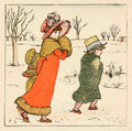 Greenaway Kate 1846 1901 Kate Greenaways Birthday Book 1880 Winter children A4 Photo Print