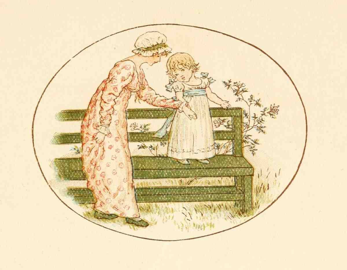 Greenaway Kate 1846 1901 Language of Flowers 1884 Get down! A4 Photo Print