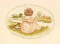 Greenaway Kate 1846 1901 Language of Flowers 1884 Reading by the river A4 Photo Print
