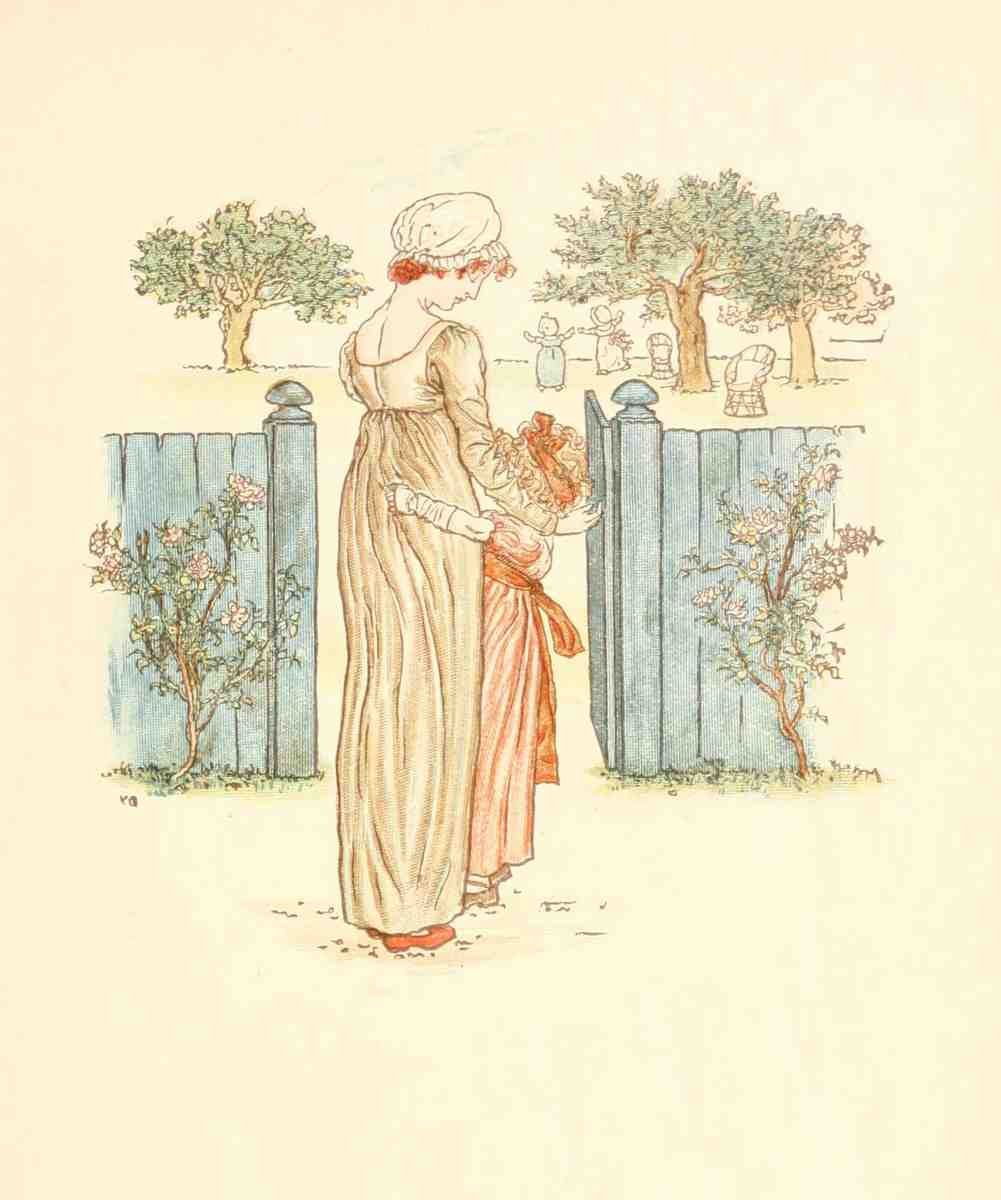 Greenaway Kate 1846 1901 Little Ann and other Poems 1890 Mother and child A4 Photo Print