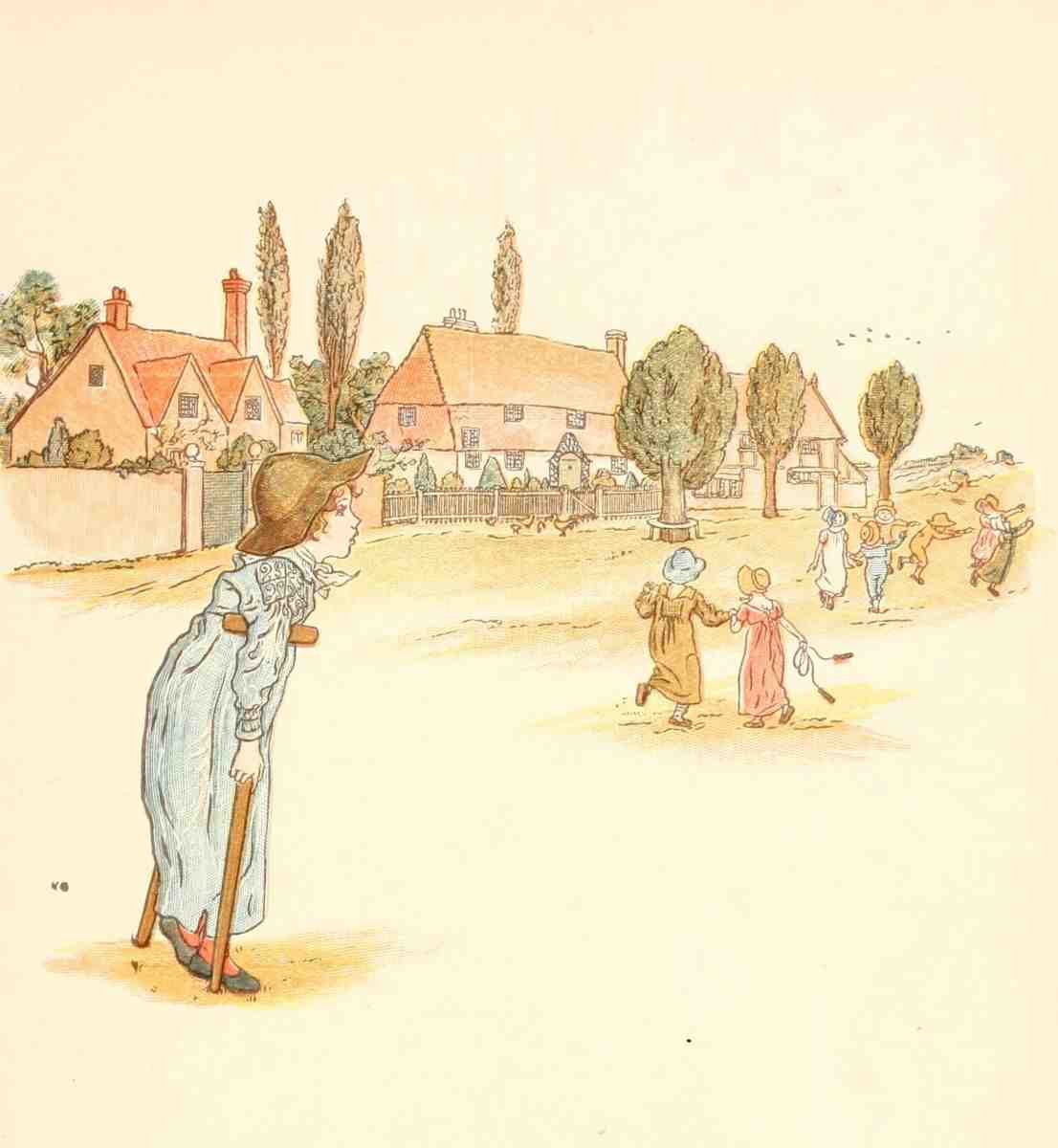 Greenaway Kate 1846 1901 Little Ann and other Poems 1890 The little cripples complaint A4 Photo Print