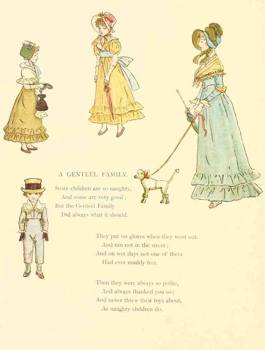 Greenaway Kate 1846 1901 Marigold Garden 1900 A genteel family A4 Photo Print