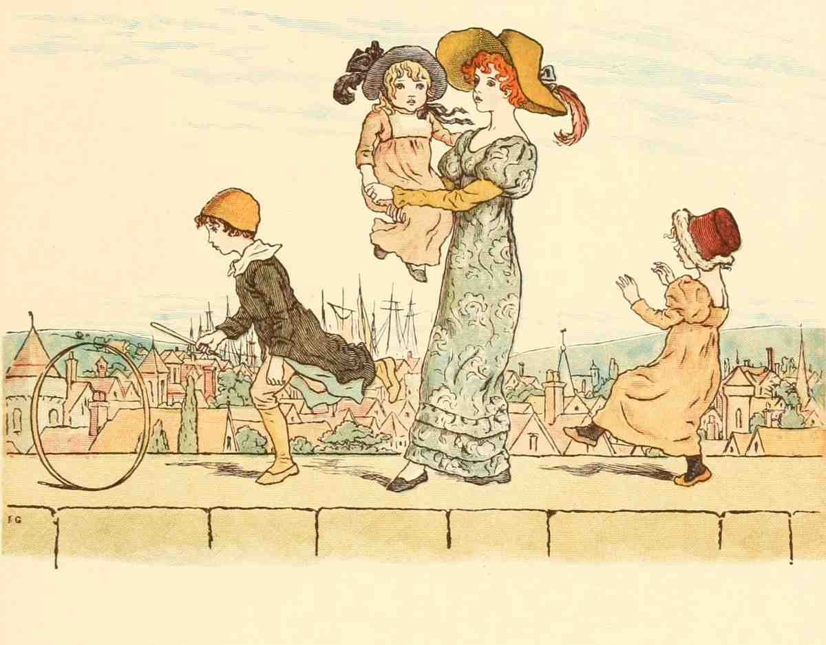 Greenaway Kate 1846 1901 Marigold Garden 1900 On the wall top 2 A4 Photo Print