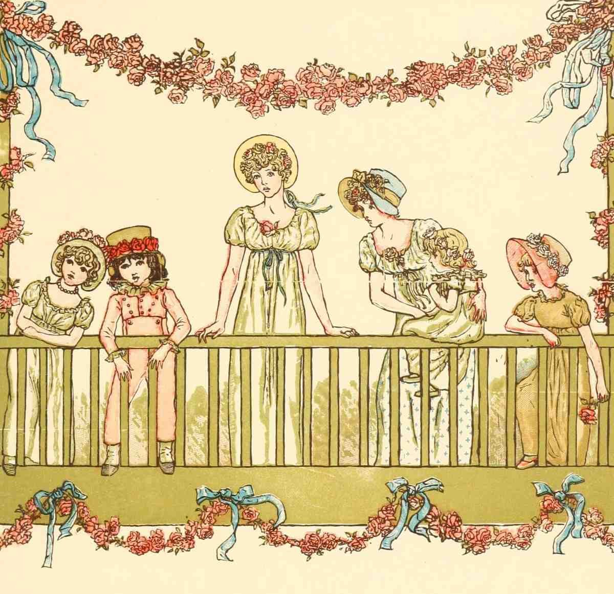 Greenaway Kate 1846 1901 Marigold Garden 1900 Special guest coming A4 Photo Print