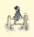 Greenaway Kate 1846 1901 Under the Window 1879 Girl on gate A4 Photo Print