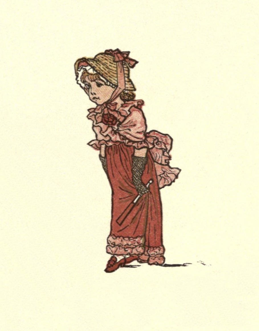 Greenaway Kate 1846 1901 Under the Window 1879 Girl A4 Photo Print