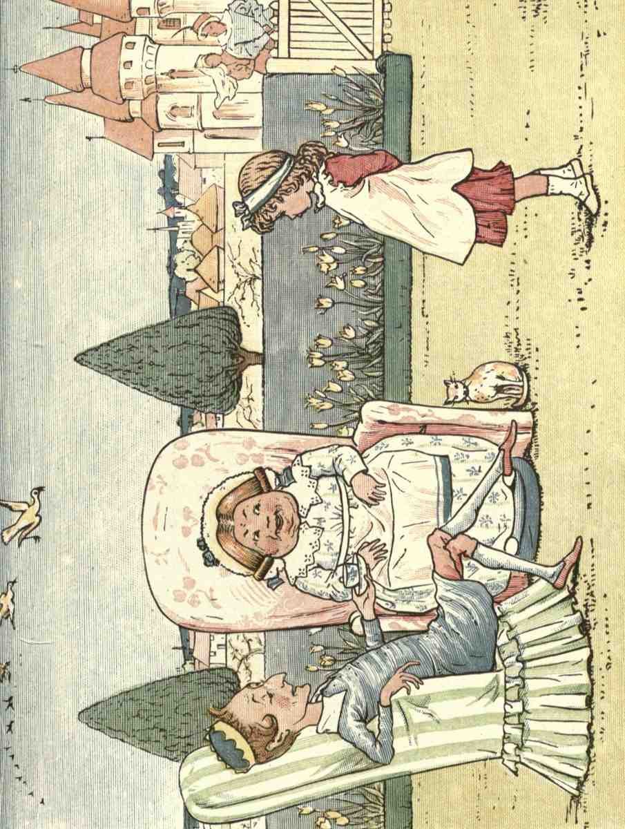 Greenaway Kate 1846 1901 Under the Window 1879 Queen and the girl A4 Photo Print
