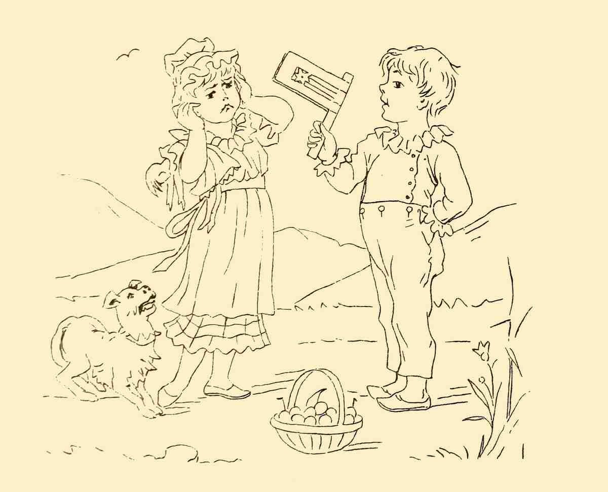 Greenaway Kate 1846 1901 Village Scenes Football rattle Briggs and Co Transferring Papers 1880 A4 Photo Print