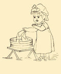 Greenaway Kate 1846 1901 Village Scenes Washer girl Briggs and Co Transferring Papers 1880 A4 Photo Print