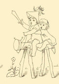 Greenaway Kate 1846 1901 Village Scenes Wooden horse Briggs and Co Transferring Papers 1880 A4 Photo Print