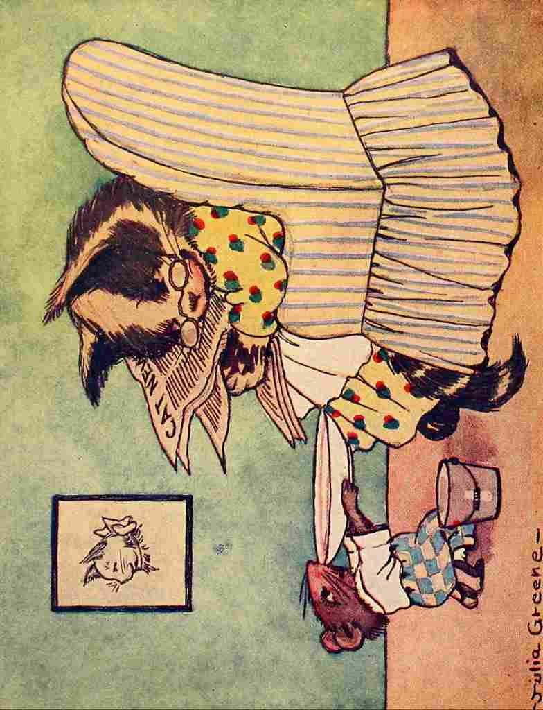 Greene Julia Mouses Tail c1917 The Cat & the Mouse A4 Photo Print