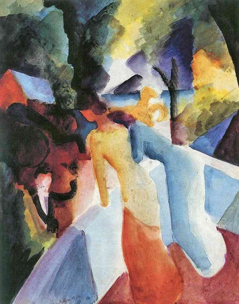 Greetings From The Balcony August Macke Expressionism A4 Photo Print