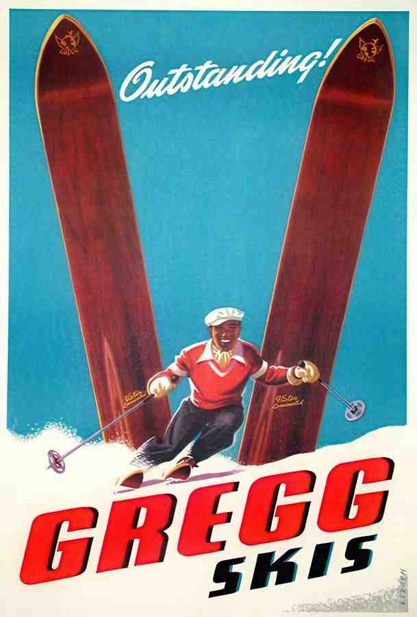 GreggSkis Vintage Advert A4 Photo Print