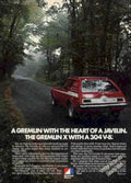 Gremlin X V8 Vintage Retro Advert Ads A4 Photo Print