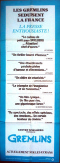 Gremlins French Poster Vintage Retro Advert Poster A4 Photo Print