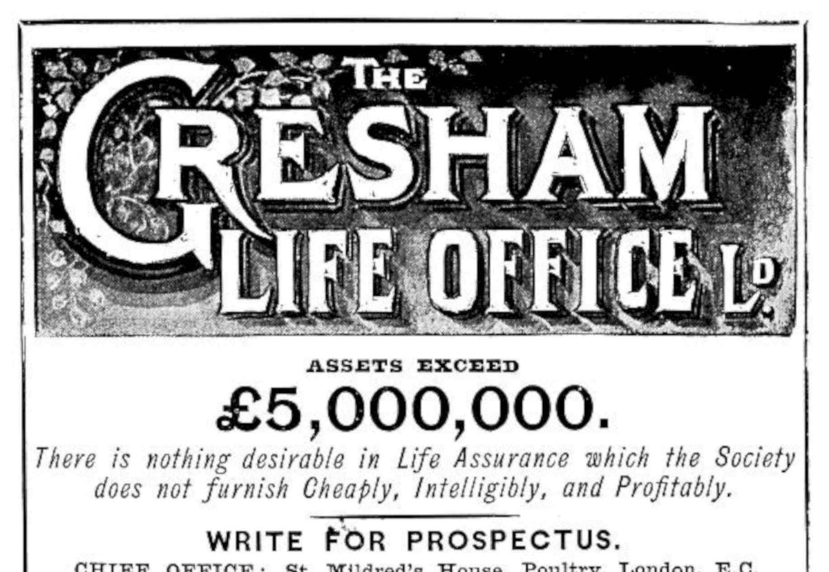 Gresham Life Office Vintage Retro Advert Poster A4 Photo Print