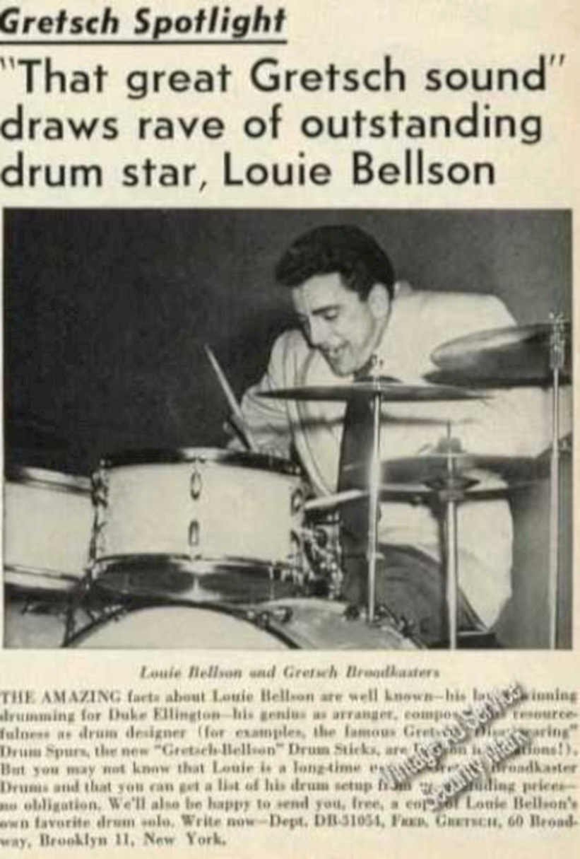 Gretsch Spotlight Drumset Vintage Retro Advert Ads A4 Photo Print