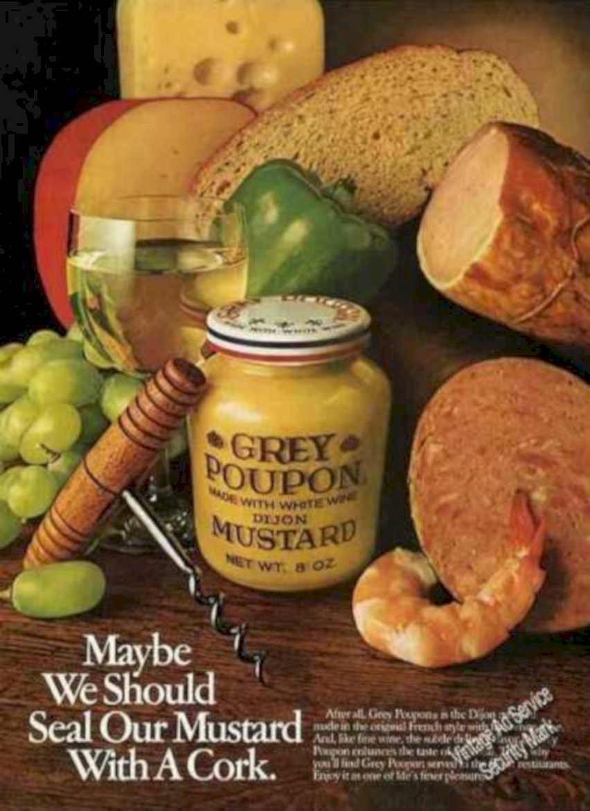Grey Poupon Mustard Vintage Retro Advert Ads A4 Photo Print