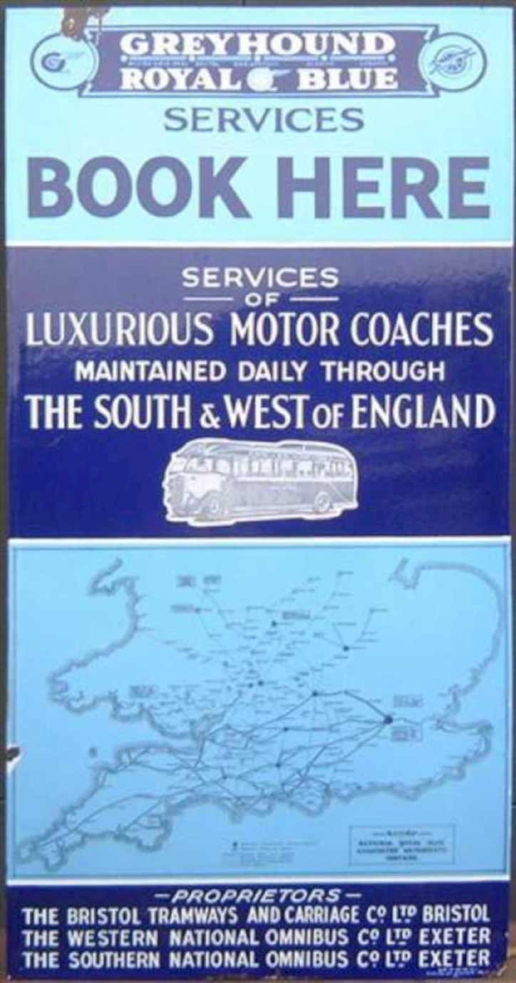 Greyhound Royal Blue Vintage Retro Advert Ads A4 Photo Print