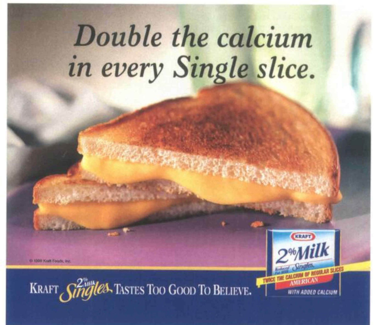 Grilled Cheese Single Vintage Retro Advert Poster A4 Photo Print