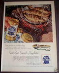 Grilled Fish Pbr Vintage Retro Advert Ads A4 Photo Print