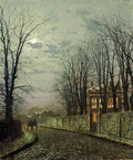 Grimshaw Atkinson A Wintry Moon A4 Photo Print