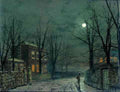 Grimshaw Atkinson The Old Hall Under Moonlight A4 Photo Print