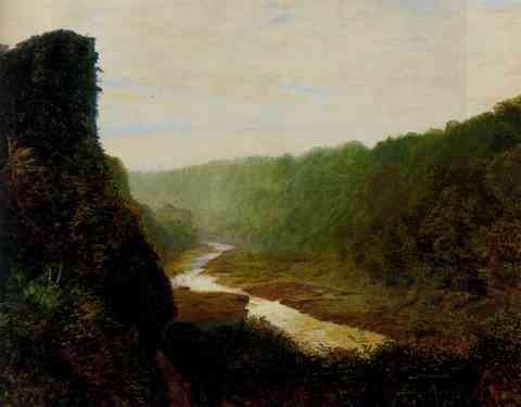 Grimshaw John Atkinson Landscape With A Winding River A4 Photo Print