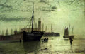 Grimshaw John Atkinson The Lighthouse At Scarborough A4 Photo Print