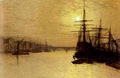 Grimshaw John Atlkinson The Thames Below London Bridge A4 Photo Print