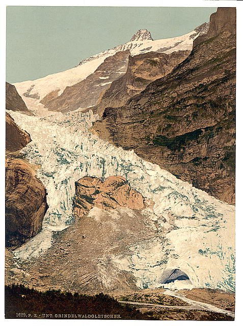 Grindelwald Glacier Bernes Oberland Vintage A4 Photo Print