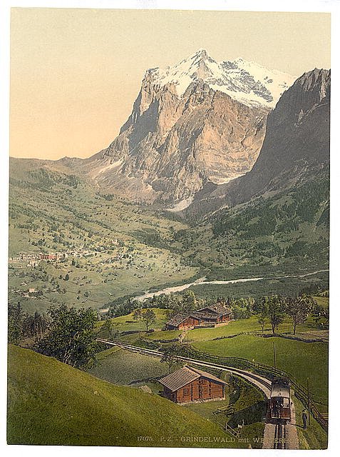 Grindelwald I Bernese Oberland Vintage A4 Photo Print