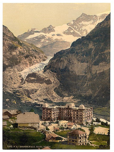 Grindelwald II Bernese Oberland Vintage A4 Photo Print