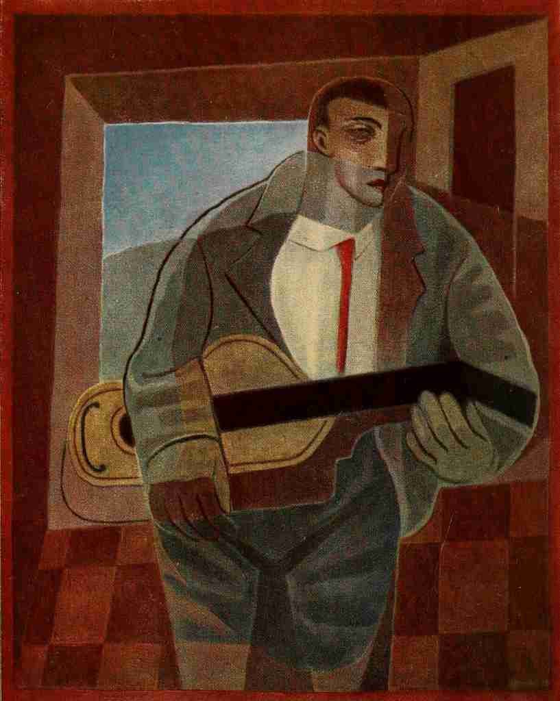 Gris Juan 1887 1927 Juan Gris 1929 The Guitar player A4 Photo Print