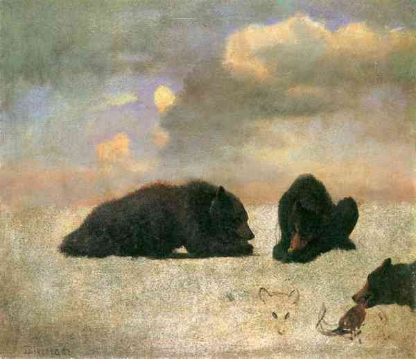 Grizzly Bears by Bierstadt A4 Photo Print