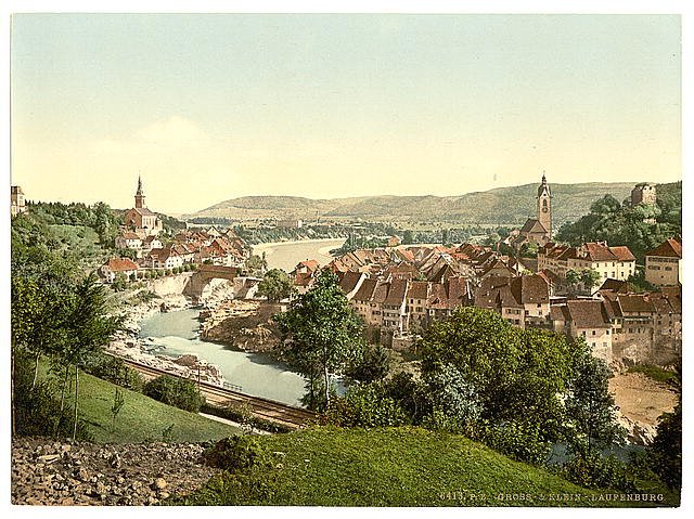 Gross and Klein Laufenburg Aargau Vintage A4 Photo Print