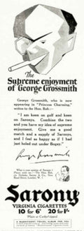 Grossmith Cigarettes Sarony Vintage Retro Advert Poster A4 Photo Print