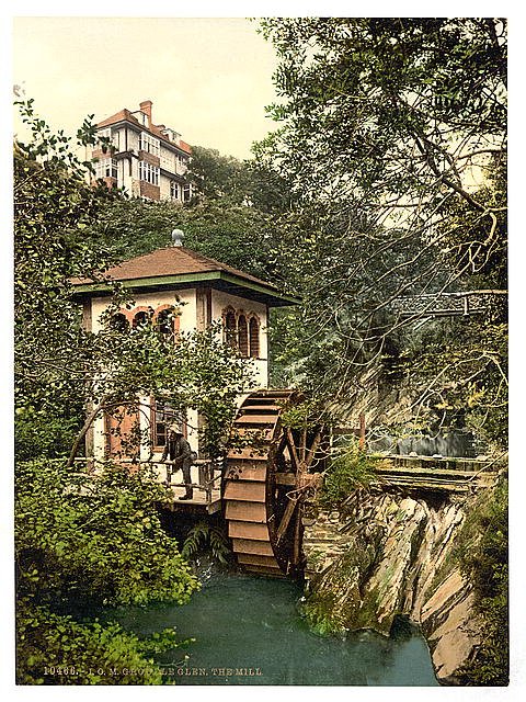 Groudle Glen the mill Isle of Man Vintage A4 Photo Print