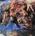Group Fighting Damned Michelangelo A4 Photo Print