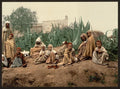 Group of Arabs Algiers Vintage A4 Photo Print