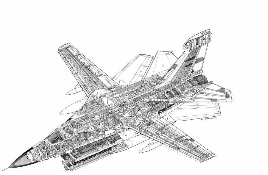 Grumman EF 111A Raven cutaway A4 Photo Print