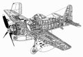 Grumman F8F Bearcat cutaway A4 Photo Print
