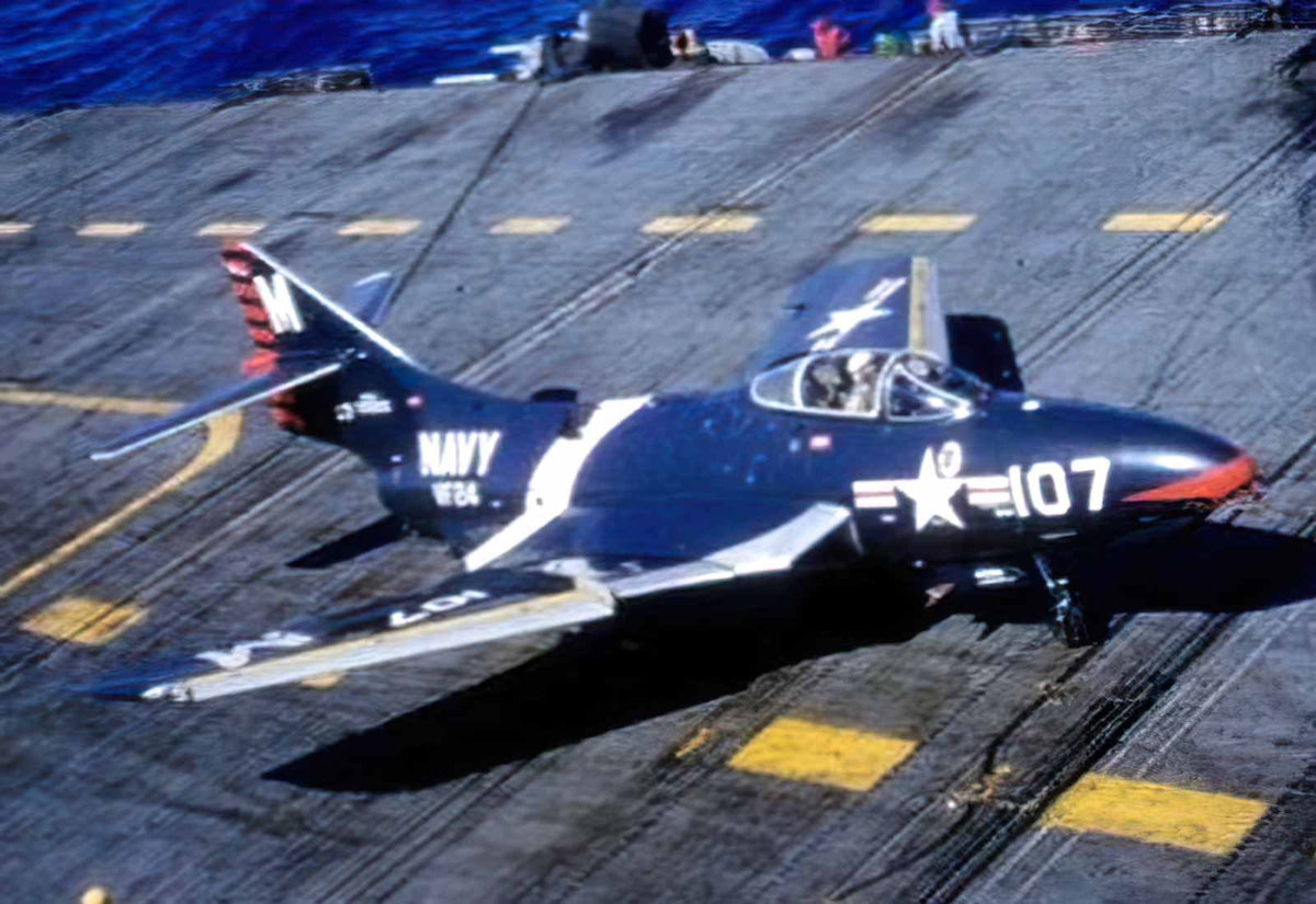 Grumman F9f Cougar 23 A4 Photo Print