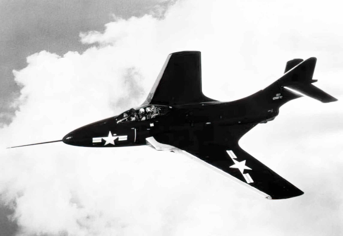 Grumman F9f Cougar 24 A4 Photo Print