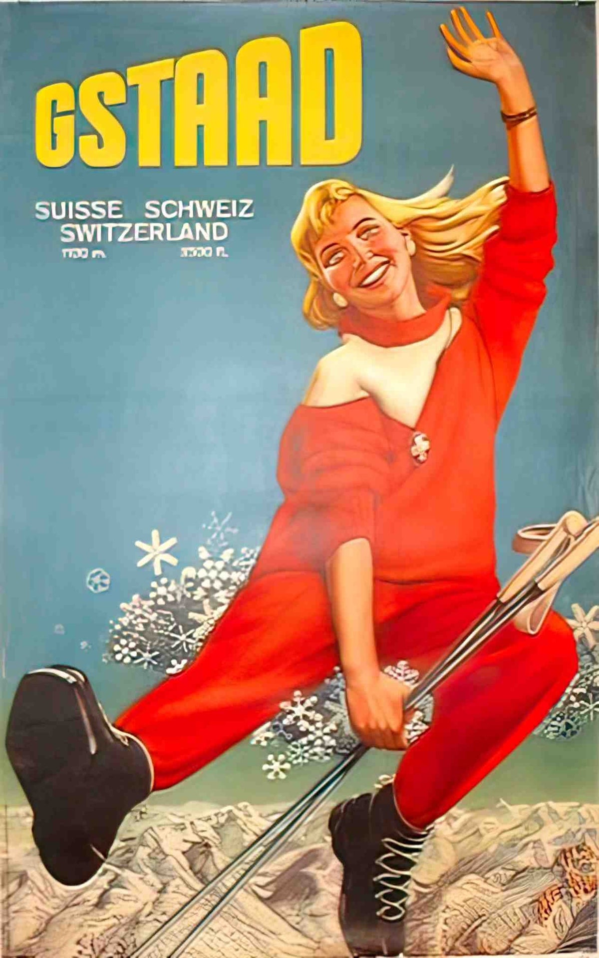 Gstaad Advert A4 Photo Print